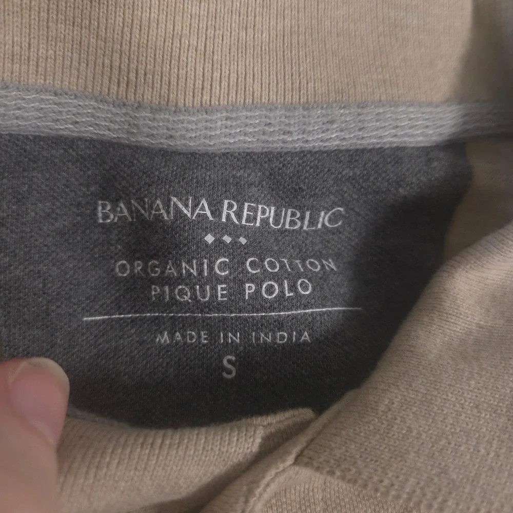 LOT OF 2 Banana Republic Shirt Mens S Multi Organic Cotton Pique Mesh Texture